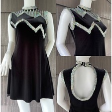 Curtain Call USA Dance Costume Jazz / Tap Dance Costume Velvet Metallic Sequins
