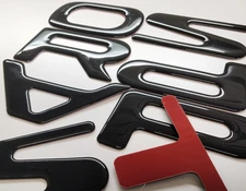 3D BLACK DOMED RAISED REAR / BACK LETTERS COMPATIBLE WITH PASS PRT 2026 US MADE