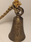 3 Vintage Sarna India Jingle Bells Floral Filigree Etched Brass Graduated Corded — photo 8