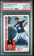 1984 Topps Tiffany #470 Nolan Ryan signed auto card PSA DNA 8 10