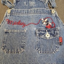 Mickey Unlimited Overall Vtg 90s  Embroidered Cowboy Mickey Disney
