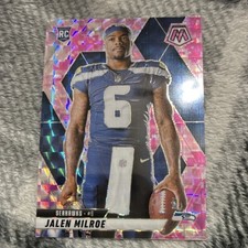 2025 Panini Mosaic Camo Pink Prizm Jalen Milroe Rookie #283 Seahawks NFL