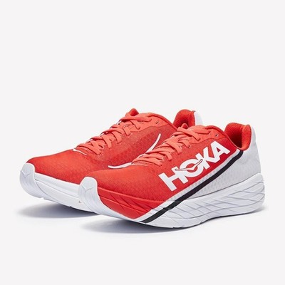New Men's Hoka One One Rocket X Racer Running Shoes Size 11.5 Red/White 1113532