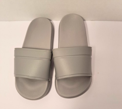 Ciabatte da donna taglia 6 grigie in gomma slide interno esterno scarpe slip on medie nuove - Foto 3 di 6