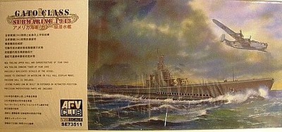 AFVClub USS Gato Class Submarine 1943 - Plastic Model Submarine Kit - 1/350