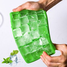 Large Ice Cube Tray Square Ice Cubes Silicone Old Fashioned 24 Grids Tray