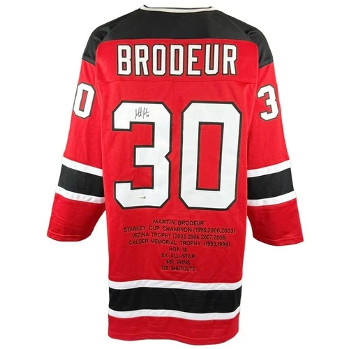 Martin Brodeur autographed signed jersey NHL New Jersey Devils JSA COA