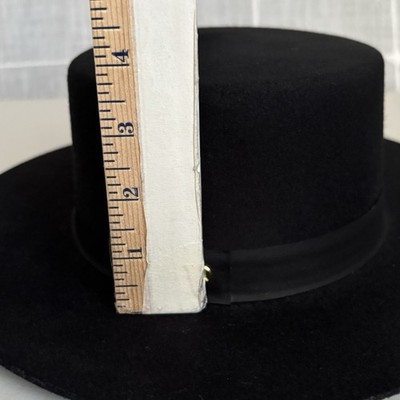 Janessa Leone Wide Brim Flat Top Hat Black Size Large