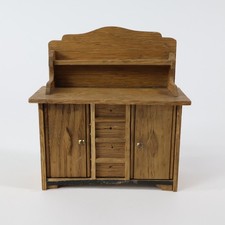 Altes Puppenstuben Holz Puppenmöbel Modellmöbel Zierschrank Anrichte (46)