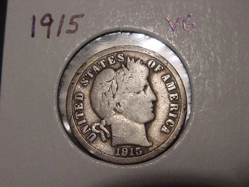 1915 BARBER DIME VG ORIGINAL COIN POPULAR DATE PQ SHIPS FREE