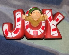 Hallmark JOY Christmas Figurine Candy Cane Design Elf VTG 1978 Looks New