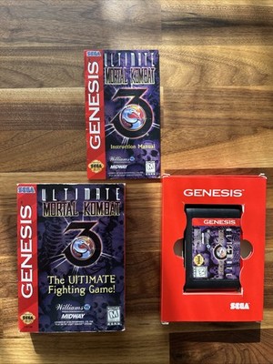 Ultimate Mortal Kombat 3 Sega Genesis CIB Complete In Box Tested w/ Manual