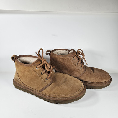UGG Men s Neumel Boots Chukka Chesnut Brown Suede Ankle S/N 3236 US Size 10