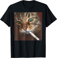 Funny Cat Meme - Smoking Kitty Hilarious Unisex T-Shirt
