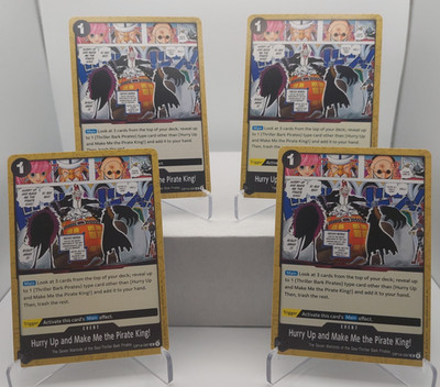 Hurry Up and Make Playset - OP14-097 x4 - The Azure Sea's Seven - One Piece TCG