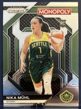 Nika Mühl 2024, WNBA Monopoly Prizm Rookie Card #WNBA26 Seattle Storm