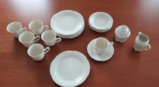 Kaffeegeschirr Königlich Tettau, Ariadne weiß, für 6 Personen, makellos