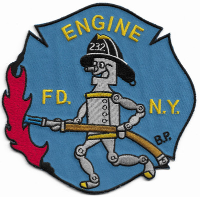 New York City - Engine - 232 ''Tin Man'', NY (5'' x 5'' size) fire patch