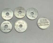 6 Wertmarken Miele WM T. Nr.16059 für Münzautomat Münzer,  Waschmarke L 2