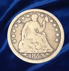 1853 Seated Liberty Silver Half Dime - Arrows at Date - VG - Rare US Type Coin