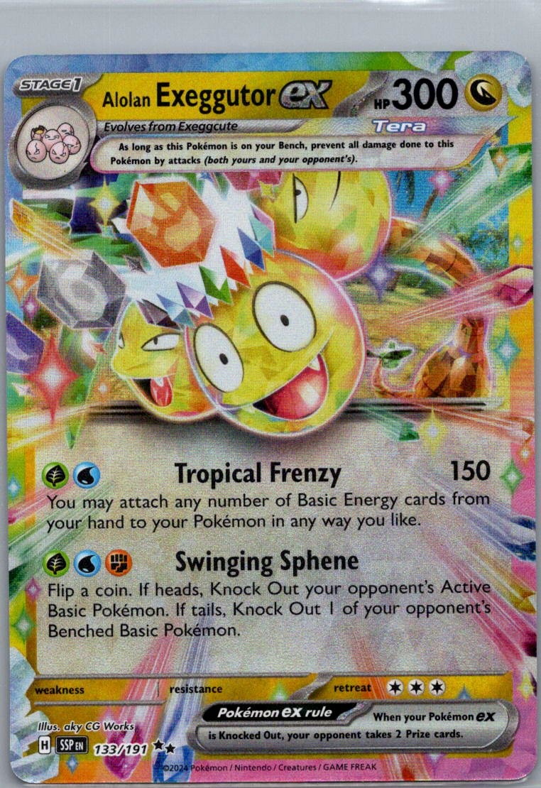 Alolan Exeggutor ex - Double Rare SV08: Surging Sparks 133/191 LP-NM