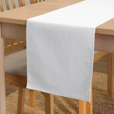Encasa Homes Table Runner for 6 Seater Dining-White-Large 13x72, 100% Cotton