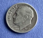 1952-S Silver Roosevelt Dime - Choice Gem Brilliant Lustrous  90% silver