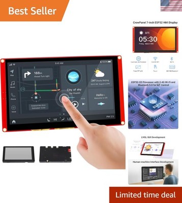 Display 800×480, 7 Inch HMI Basic RGB TFT LCD Touch Screen with Acrylic Case,...