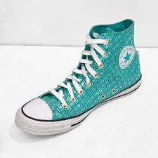 Converse Chuck Taylor Aqua Iridescent Mermaid High Top Sneakers Womens 10