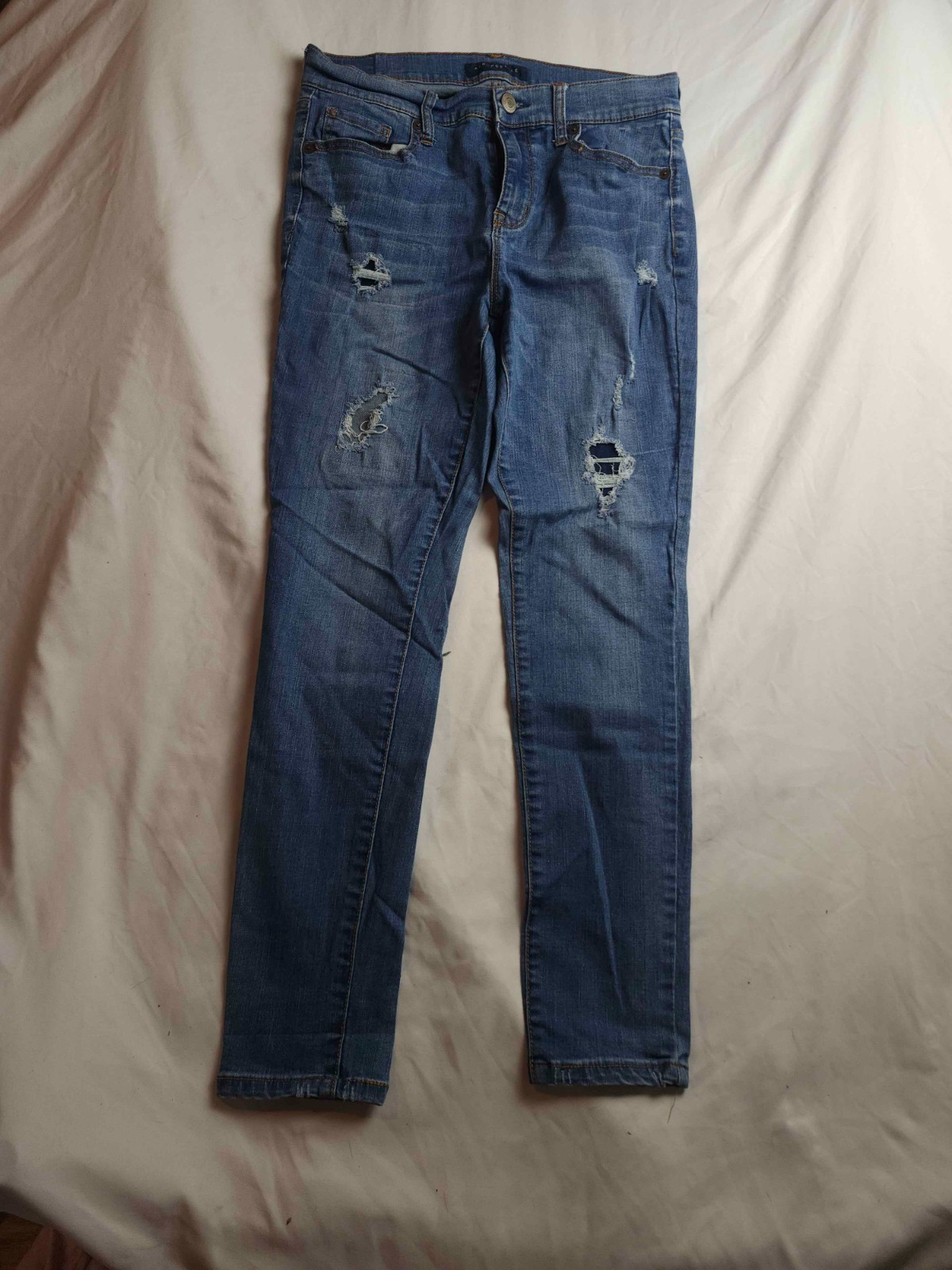 Aeropostale Jegging Jeans Womens Size 8 Blue Denim Distressed High Waisted Ankle