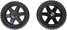 2 Pack Shopping Cart Wheels Replacement 5 Inch Dia Rubber Foam Wheel Repair for