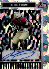 2025 Pro Set Metal #BA-RW2 Roydell Williams Base Autographs Crystals Silver #/10