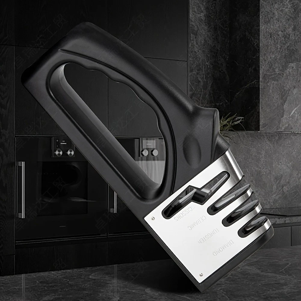 High Quality Reliable Stable Stylish 4-in-1 Multi-Purpose Manual Knife Sharpener