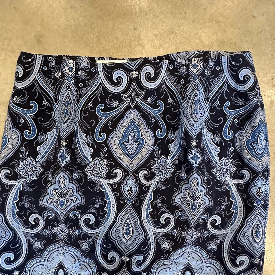 Falda De Colección Talbots Pura Seda Paisley Talla 12 Negocios Informal Clásica Indie Lujo Foto 2 de 4