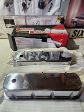 Big Block Chevy BBC Polished Aluminum Valve Covers With Hole Tall