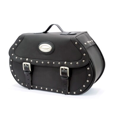 Packtaschen Longride Schwarz Gymnastik für Harley Davidson Softail Von '06 38lt