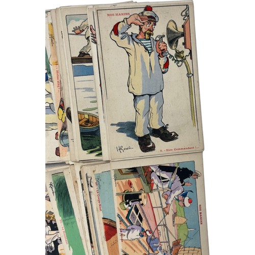 Vintage Postcard Nos Marins La Sonde WWI Gervese Illustration Lot Of 72 Cards - Picture 8 of 20