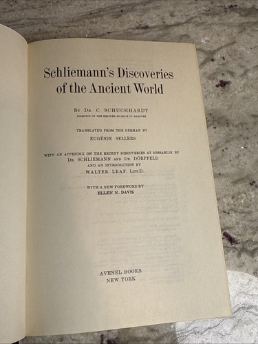 Schliemann's Discoveries of the Ancient World Dr. C Schuchhardt 1979- Like New! - Picture 8 of 14