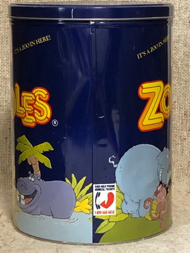 Libbys Zoodles four plush promo item controversial palm tree graphics tin - Picture 3 of 10