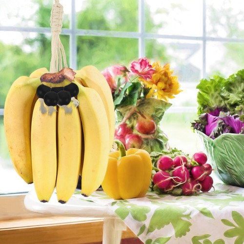 Banana Storage Hanging Set Stand for Kitchen Counter Fruit Holder - Picture 3 of 12