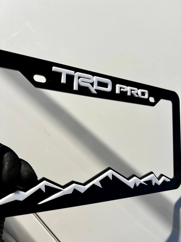 TRD PRO LICENSE PLATE FRAME TOYOTA ACCESSORY FRONT REAR TAG HOLDER PLATE COVER - Picture 12 of 19