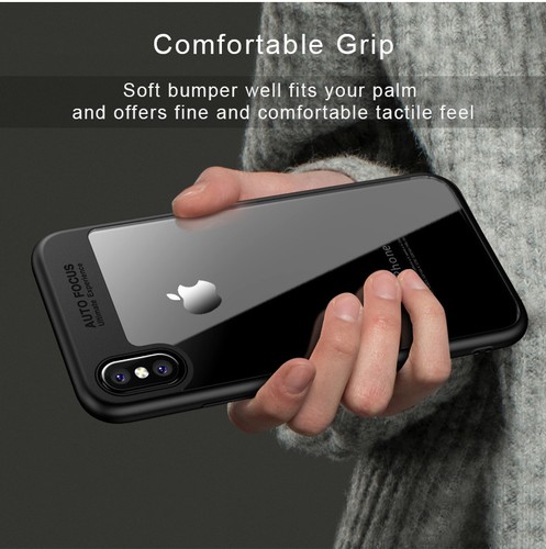 iPhone X Clear TPU,PC Shockproof cover Case free Tempered Glass Screen Protector - Picture 8 of 12