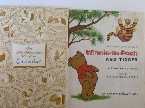 Vintage A Little Golden Book Winnie-the-Pooh And Tiger 1968 A Edition Disney - Imagen 4 de 8