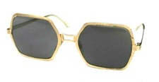 Vintage Retro Hippie No Name 24K GP 1/25 Gold Womens Sunglasses Stamped Italy