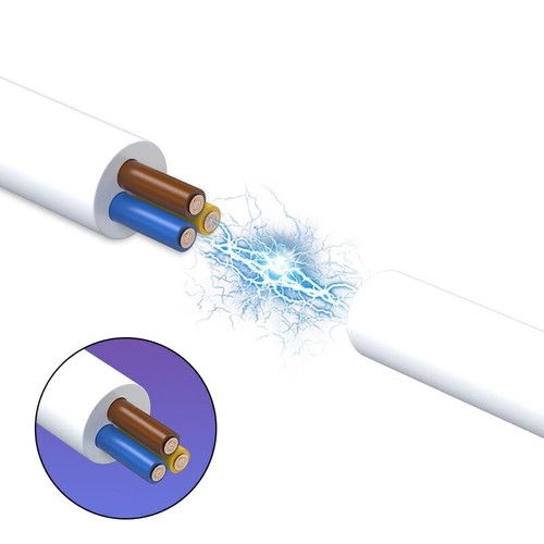 RVV 2 Core Flexible Cable Wire Stranded White Sheathed Wire 0.3/0.5/0.75~2.5mm² - Picture 3 of 6
