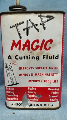 1964 TAP MAGIC Cutting Fluid - Empty Tin Can - LITTLE ROCK ARKANSAS Steco Co