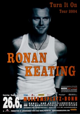 RONAN KEATING - BOYZONE - 2004 - Live In Concert - Turn It On - Poster - Bonn