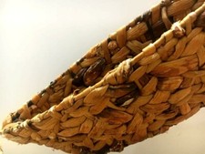 Vintage Hand Woven primitive Buttocks basket Wicker Rattan Decor Easter Folk