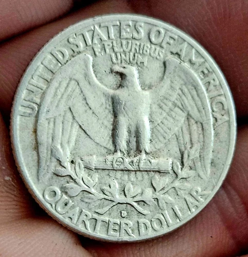 1963 D Washington Quarter 90% Silver Very Fine VF Denver US Mint Coin