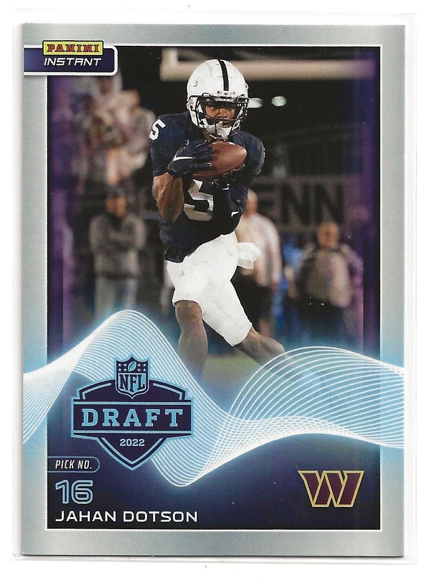 Jahan Dotson Panini Instant Draft Night #13 Base